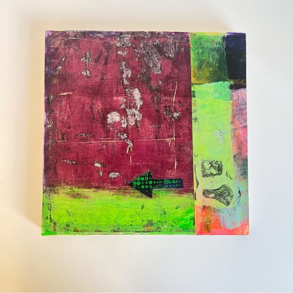 #76 wood panel 10”x10”